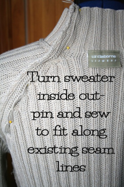 Upcycle a thrift store sweater with this easy to follow photo tutorial by the Renegade Seamstress